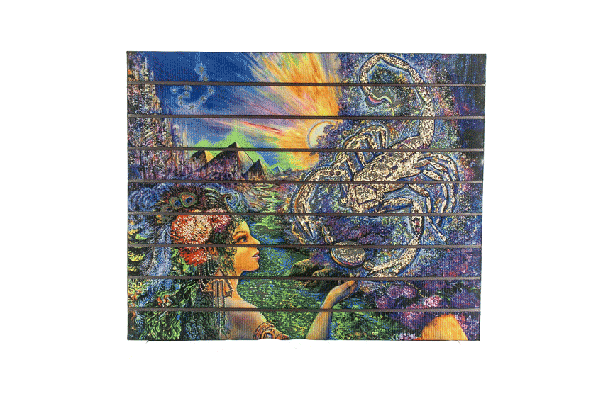 painting style,paintingeyeson new style ribbon painting for decoration, foil laser gold and